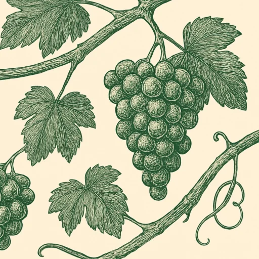 Vine botanical illustration